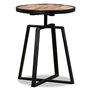 vidaXL Table d'Appoint Ronde Table Basse Table de Canapé Meuble de Salon Table de Salle de Séjour Maison Intérieur Teck Massif d