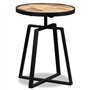 vidaXL Table d'Appoint Ronde Table Basse Table de Canapé Meuble de Salon Table de Salle de Séjour Maison Intérieur Teck Massif d