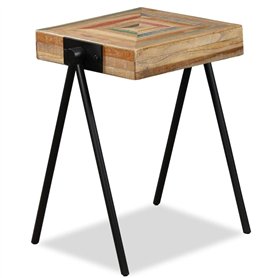 vidaXL Table d'Appoint Table Basse Table de Canapé Meuble de Salon Table de Salle de Séjour Maison Intérieur Teck Massif de Récu