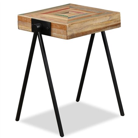 vidaXL Table d'Appoint Table Basse Table de Canapé Meuble de Salon Table de Salle de Séjour Maison Intérieur Teck Massif de Récu