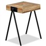 vidaXL Table d'Appoint Table Basse Table de Canapé Meuble de Salon Table de Salle de Séjour Maison Intérieur Teck Massif de Récu