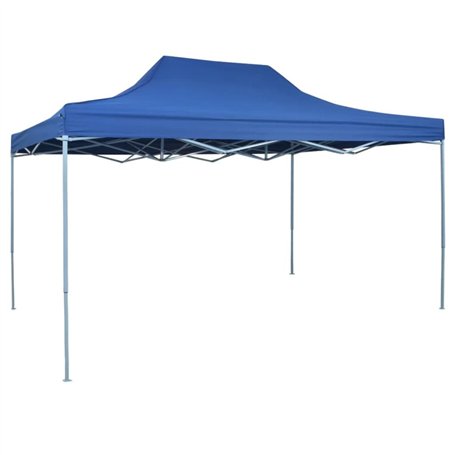 vidaXL Chapiteau Rétractable Tonnelle Pavillon Pliable de Jardin 3x4,5 m Bleu