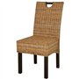 vidaXL 6X Chaise de Salle à Manger Rotin Kubu Bois de Manguier Chaise à Manger