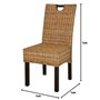 vidaXL 6X Chaise de Salle à Manger Rotin Kubu Bois de Manguier Chaise à Manger