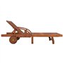 vidaXL Ensemble de Chaise Longue et Table Jardin 2 pcs Bois d'Acacia Marron