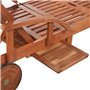vidaXL Ensemble de Chaise Longue et Table Jardin 2 pcs Bois d'Acacia Marron