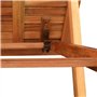 vidaXL Ensemble de Chaise Longue et Table Jardin 2 pcs Bois d'Acacia Marron