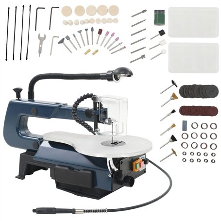 vidaXL Ensemble de Scie à Chantourner 108 pcs Electrique Travaux de Coupe