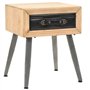 vidaXL Table de Chevet Bois de Sapin Massif 43x38x50 cm Décor Chambre Maison