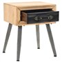 vidaXL Table de Chevet Bois de Sapin Massif 43x38x50 cm Décor Chambre Maison