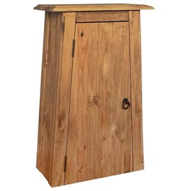 vidaXL Armoire Latérale de Salle de Bain, Meuble de Rangement avec Étagère, Organisateur Chambre à Coucher Salon Intérieur, Pin 