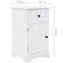 vidaXL Table de Chevet Blanc MDF Bois de Pin Table de Nuit Chambre à Coucher