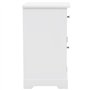 vidaXL Table de Chevet Blanc MDF Bois de Pin Table de Nuit Chambre à Coucher