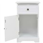 vidaXL Table de Chevet Blanc MDF Bois de Pin Table de Nuit Chambre à Coucher