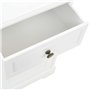 vidaXL Table de Chevet Blanc MDF Bois de Pin Table de Nuit Chambre à Coucher