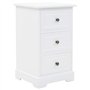 vidaXL Table de Chevet MDF Table de Nuit Armoire Chambre à Coucher Bois de Pin