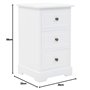 vidaXL Table de Chevet MDF Table de Nuit Armoire Chambre à Coucher Bois de Pin