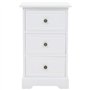 vidaXL Table de Chevet MDF Table de Nuit Armoire Chambre à Coucher Bois de Pin