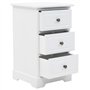 vidaXL Table de Chevet MDF Table de Nuit Armoire Chambre à Coucher Bois de Pin