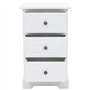 vidaXL Table de Chevet MDF Table de Nuit Armoire Chambre à Coucher Bois de Pin