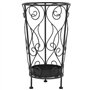 vidaXL Porte-Parapluie Style Vintage Métal Noir Support pour Parapluies