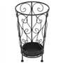 vidaXL Porte-Parapluie Style Vintage Métal Noir Support pour Parapluies