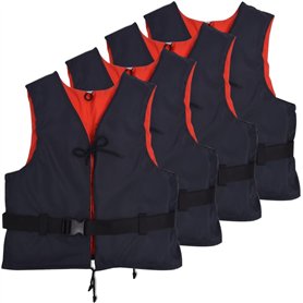 vidaXL 4X Aide à la Flottabilité 50 N 50-70 kg Bleu Marine Gilet Surf Natation