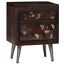 vidaXL Table de Chevet Bois de Récupération Solide Table de Nuit Armoire