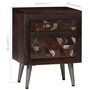 vidaXL Table de Chevet Bois de Récupération Solide Table de Nuit Armoire