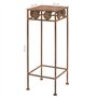 vidaXL 3x Supports de Plantes Style Vintage Métal Rouillé Porte-plante