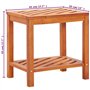 vidaXL Table d'Appoint Bois d'Acacia Massif 45x33x45 cm Table Auxiliaire