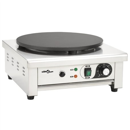 vidaXL Crêpière Électrique avec Bac Récupération Anti-adhérent 3000W Galette