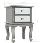 vidaXL Table de Chevet Miroir MDF Verre Tiroirs Table d'Appoint Table de Nuit