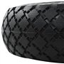 vidaXL 4X Roue de Diable PU Solide Pneu de Brouette Pneumatique de Chariot
