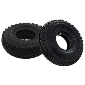vidaXL 2X Pneus 2 Chambres à Air pour Roue de Diable Pneumatique de Brouette