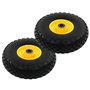 vidaXL 2x Roue de Diable PU Solide Pneu de Chariot Pneumatique de Brouette