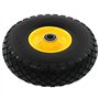 vidaXL 2x Roue de Diable PU Solide Pneu de Chariot Pneumatique de Brouette