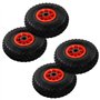 vidaXL 4X Roue de Diable Caoutchouc Pneumatique de Chariot Pneu de Brouette