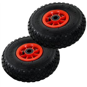 vidaXL 2X Roue de Diable Caoutchouc Pneumatique de Chariot Pneu de Brouette