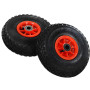 vidaXL 2X Roue de Diable Caoutchouc Pneumatique de Chariot Pneu de Brouette