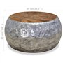 vidaXL Table Basse Aluminium Teck 60 x 60 x 30 cm