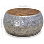 vidaXL Table Basse Aluminium Teck 60 x 60 x 30 cm