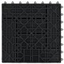 vidaXL 11x Carreau de Terrasse WPC 30x30 cm 1 m² Noir Pelouse Dalle de Chemin