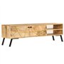 vidaXL Meuble TV Salon Mobilier Armoire TV Table TV Bois de Manguier Massif