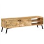vidaXL Meuble TV Salon Mobilier Armoire TV Table TV Bois de Manguier Massif