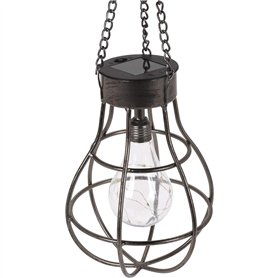 Suspension Solaire 10 LED Forme Ampoule 18x18x27cm - Fonctionnement Écologique et Économique à l'Énergie Solaire - Luminaire pou