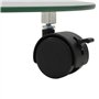 vidaXL 2x Porte-plantes Roulant Verre Trempé Rond Tansport Support de Plantes