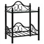 vidaXL 2X Table de Chevet Acier Verre Trempé Noir Table de Nuit Table Appoint
