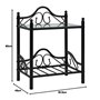 vidaXL 2X Table de Chevet Acier Verre Trempé Noir Table de Nuit Table Appoint
