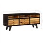 vidaXL Meuble TV Armoire Rangement Table Mobilier TV Bois de Manguier Massif